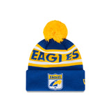 West Coast Eagles Retro Logo Beanie with Pom