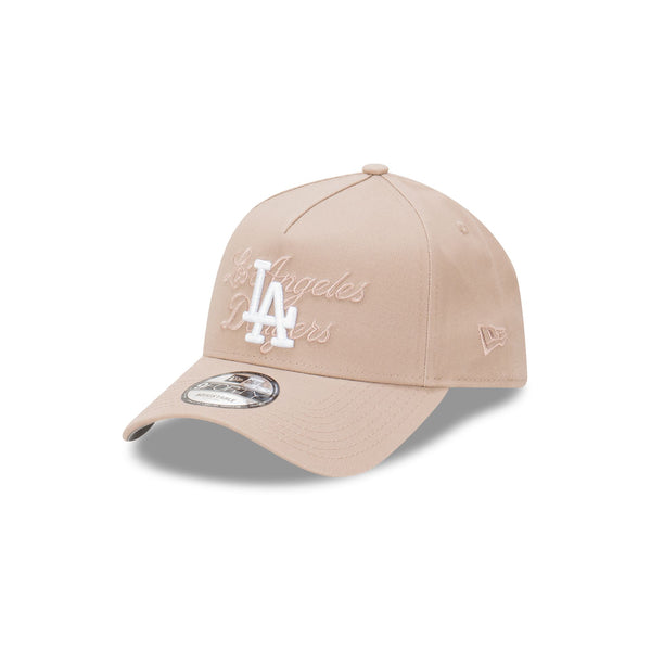 Los Angeles Dodgers Seasonal Tonal Script Ash Brown 9FORTY A-Frame Snapback