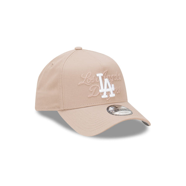 Los Angeles Dodgers Seasonal Tonal Script Ash Brown 9FORTY A-Frame Snapback