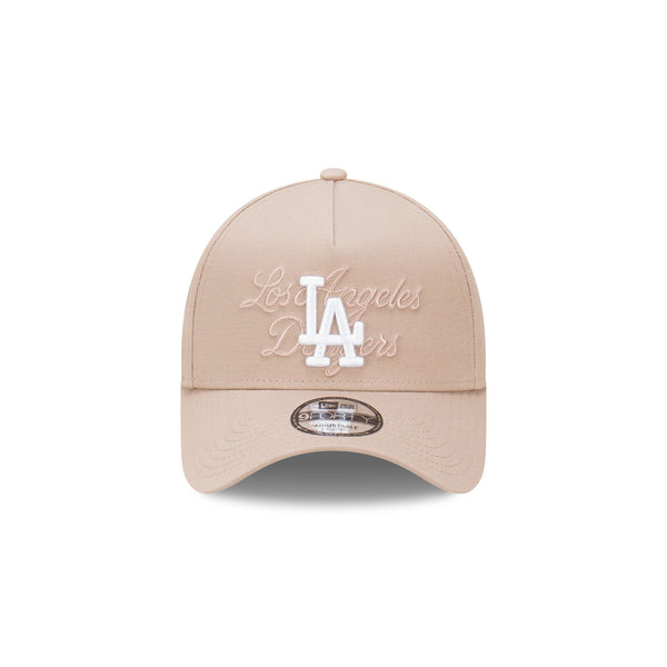 Los Angeles Dodgers Seasonal Tonal Script Ash Brown 9FORTY A-Frame Snapback