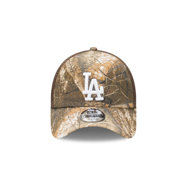 Los Angeles Dodgers RealTree Edge World Series 9FORTY A-Frame Trucker