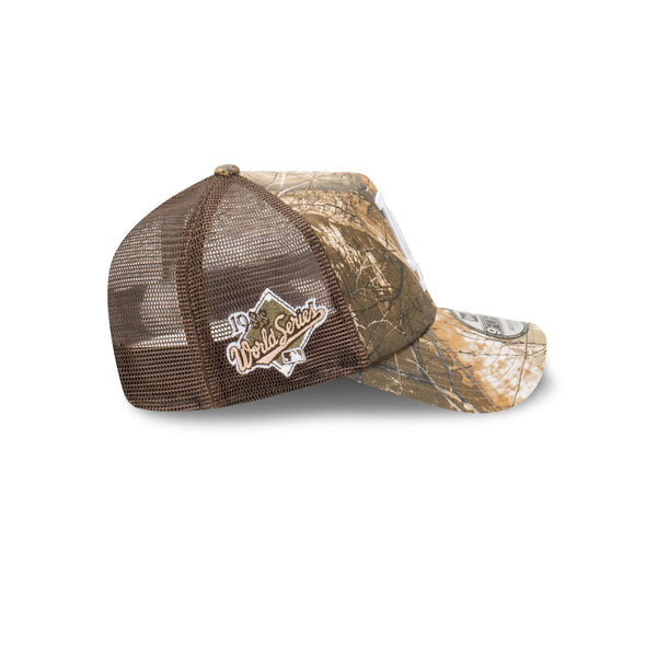 Los Angeles Dodgers RealTree Edge World Series 9FORTY A-Frame Trucker