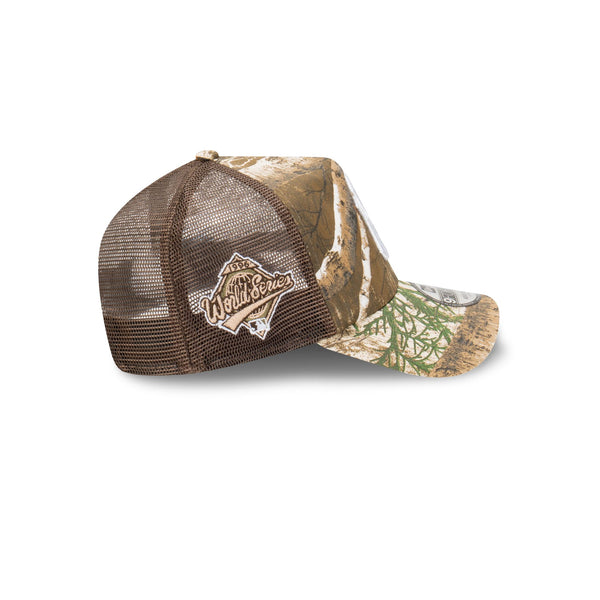 New York Yankees RealTree Edge World Series 9FORTY A-Frame Trucker