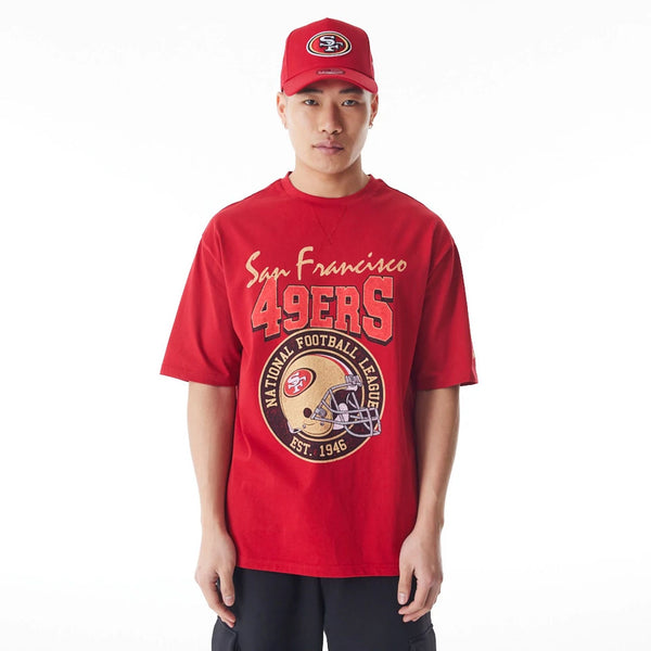 San Francisco 49ers NFL Helmet Red T-Shirt