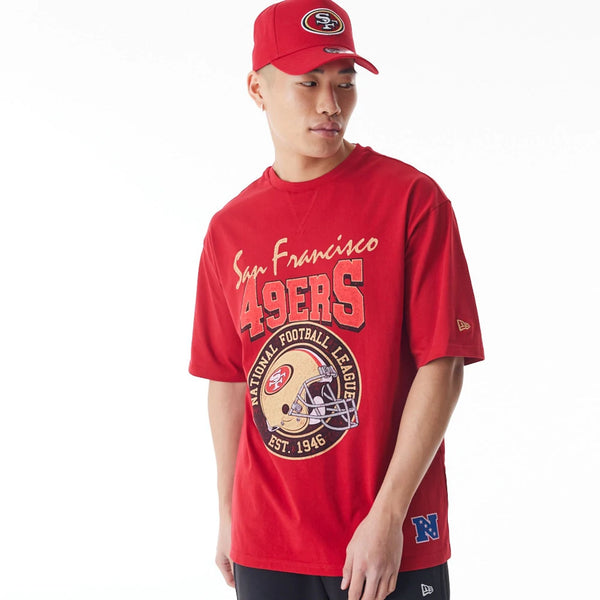 San Francisco 49ers NFL Helmet Red T-Shirt