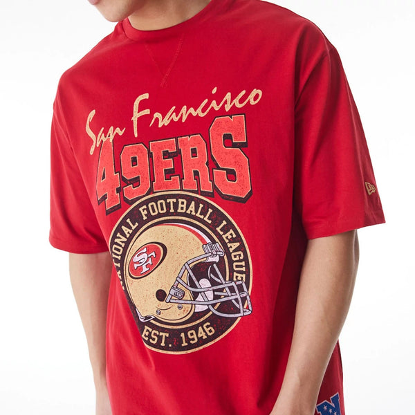 San Francisco 49ers NFL Helmet Red T-Shirt