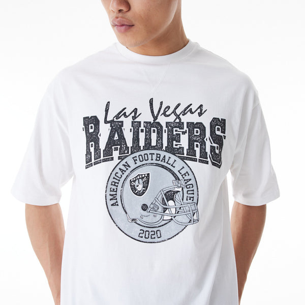 Las Vegas Raiders NFL Helmet White T-Shirt