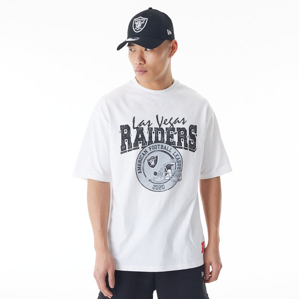 Las Vegas Raiders NFL Helmet White T-Shirt