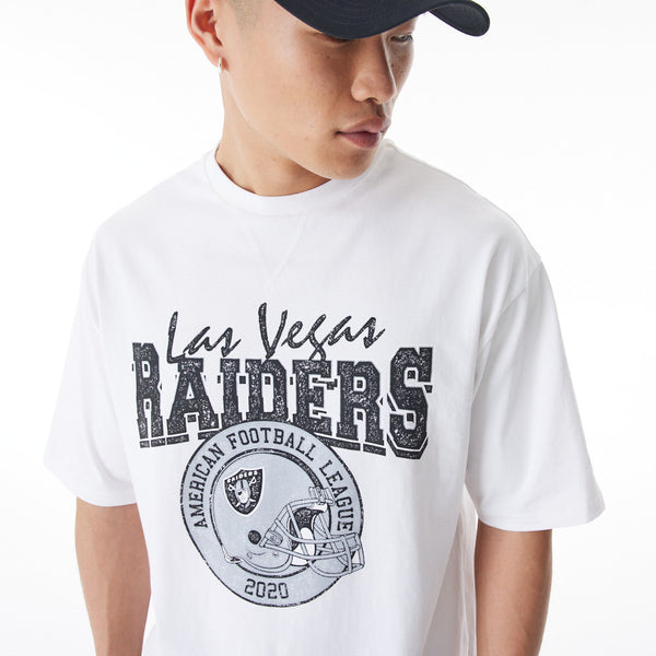 Las Vegas Raiders NFL Helmet White T-Shirt