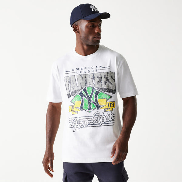 New York Yankees Washed Essentials White T-Shirt