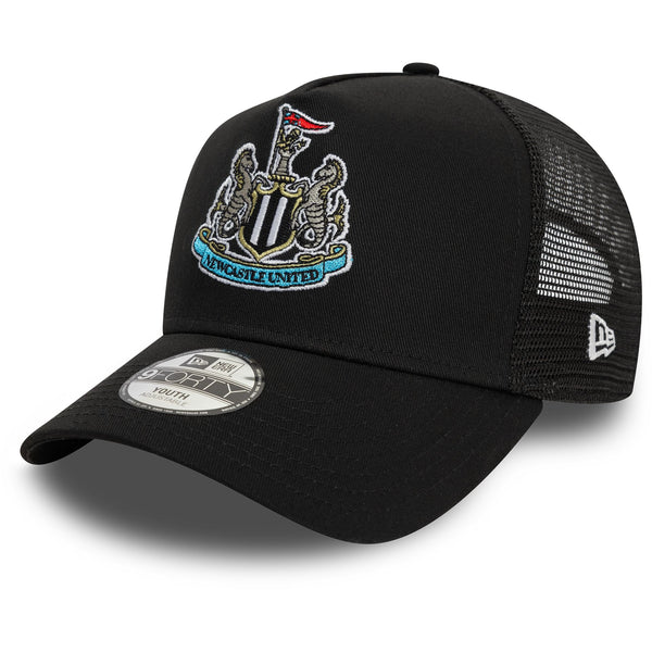 Newcastle United Core Black Kids 9FORTY A-Frame Trucker