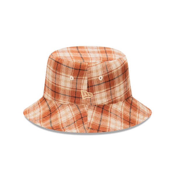 New Era Denim Plaid Reversible Bucket