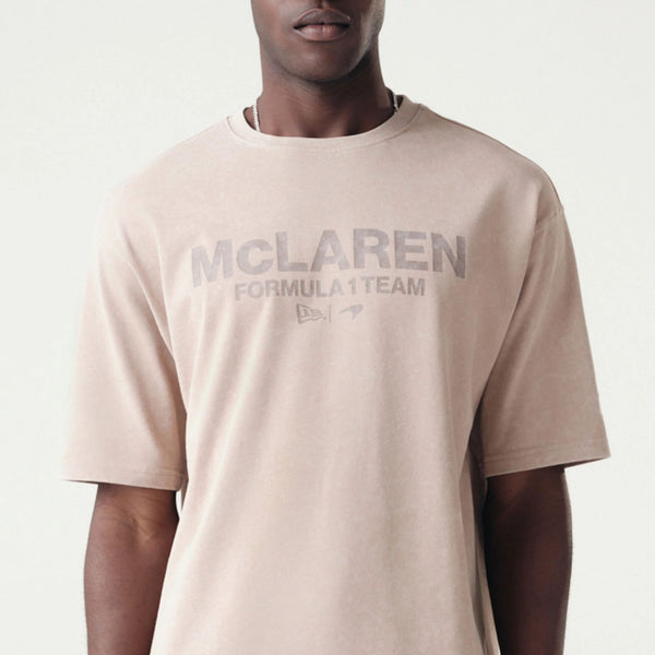 McLaren Formula 1 Team Wordmark Washed Taupe T-Shirt