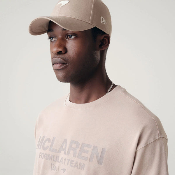 McLaren Formula 1 Team Wordmark Washed Taupe T-Shirt