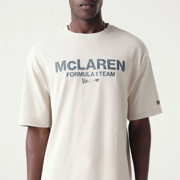 McLaren Formula 1 Team Wordmark Washed Stone T-Shirt