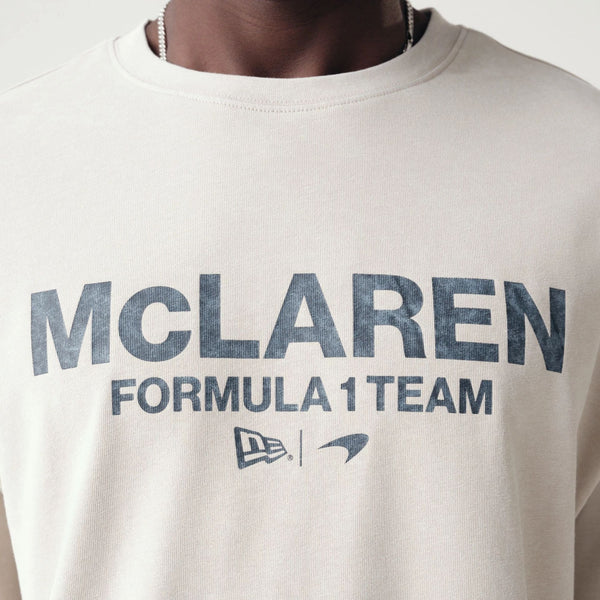 McLaren Formula 1 Team Wordmark Washed Stone T-Shirt