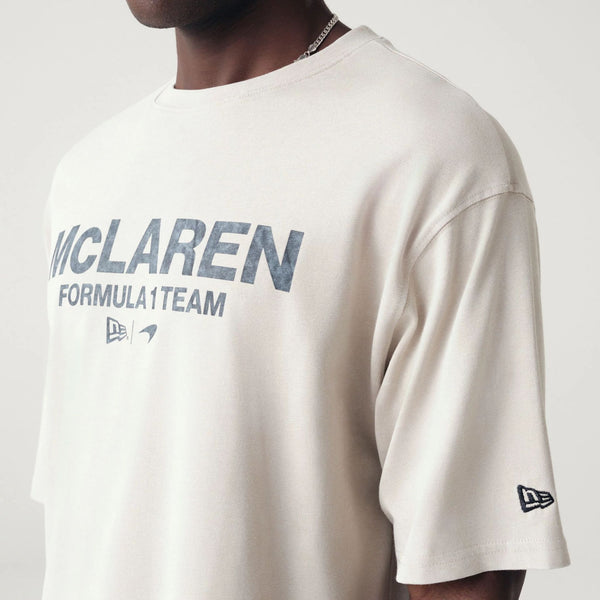 McLaren Formula 1 Team Wordmark Washed Stone T-Shirt