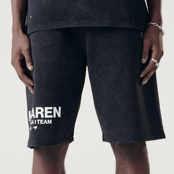 McLaren Formula 1 Team Wordmark Washed Black Shorts