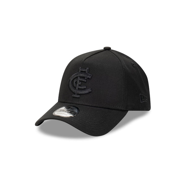 Carlton Blues Black on Black 9FORTY A-Frame Snapback