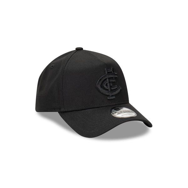 Carlton Blues Black on Black 9FORTY A-Frame Snapback