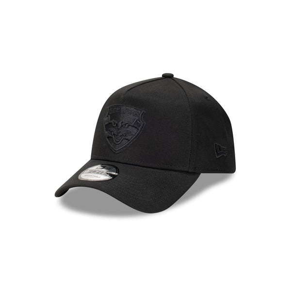 Geelong Cats Black on Black 9FORTY A-Frame Snapback