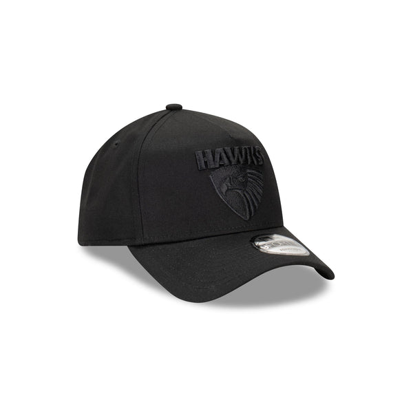 Hawthorn Hawks Black on Black 9FORTY A-Frame Snapback