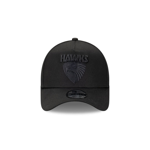 Hawthorn Hawks Black on Black 9FORTY A-Frame Snapback