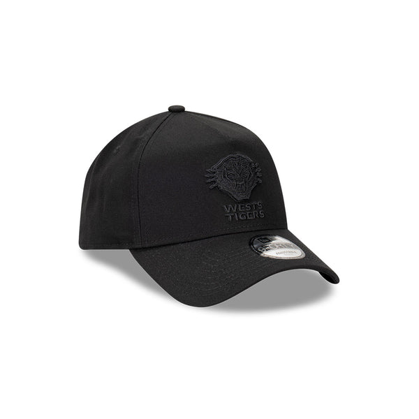 Wests Tigers NRL Essentials Black on Black 9FORTY A-Frame Snapback