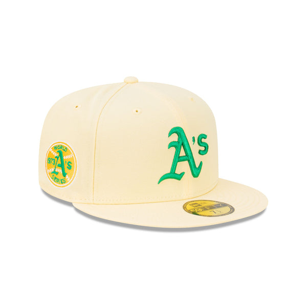 New Era Oakland Athletics 1973 Logo History 59FIFTY Fitted Hat in Green