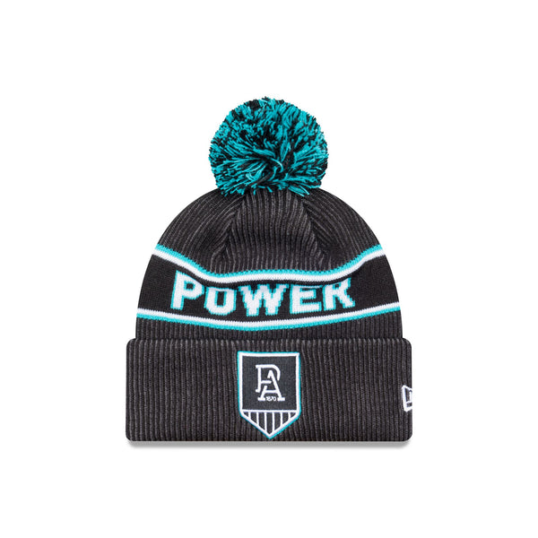 Port Adelaide Power Official Team Colours Beanie with Pom New Era