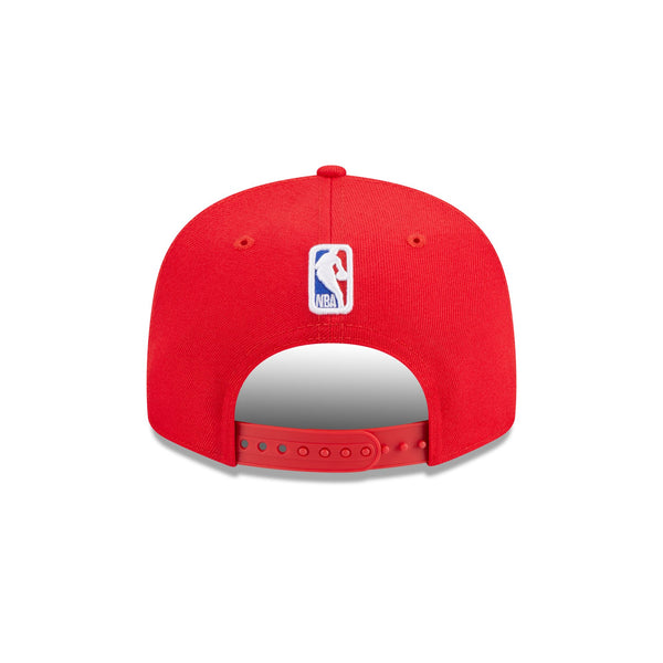 New Era White/Red Atlanta Hawks Back Half 9FIFTY Fitted Hat