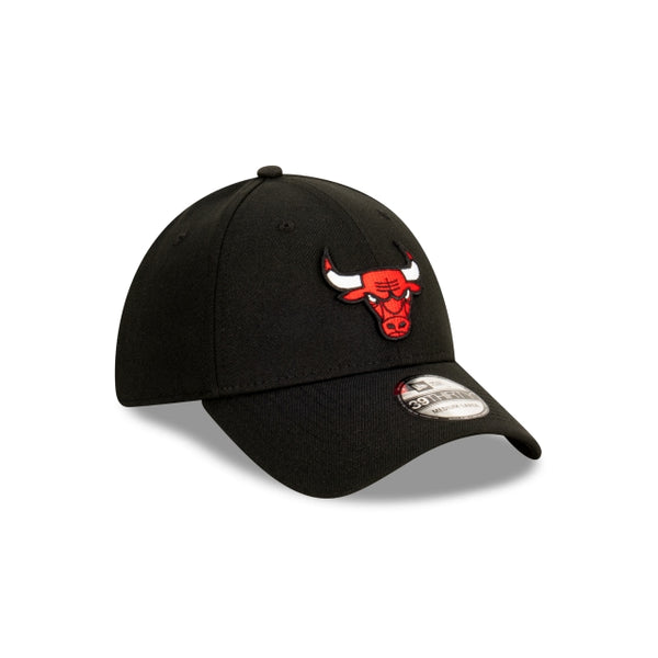 New Era Men 59FIFTY NBA Chicago Bulls Black Faux Leather Fitted Hat 7 1/8