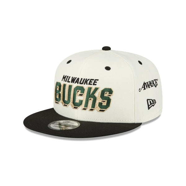 Milwaukee Bucks New Era Snapback Hat Cap Black