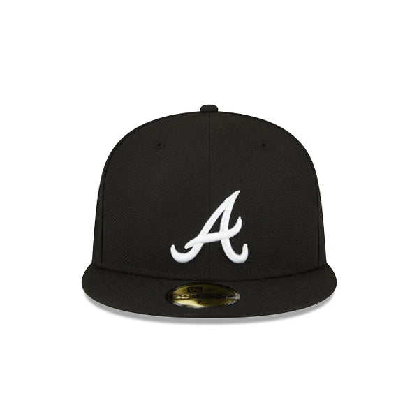 Atlanta Braves Black White 2021 WS Side Patch 59FIFTY Fitted 8