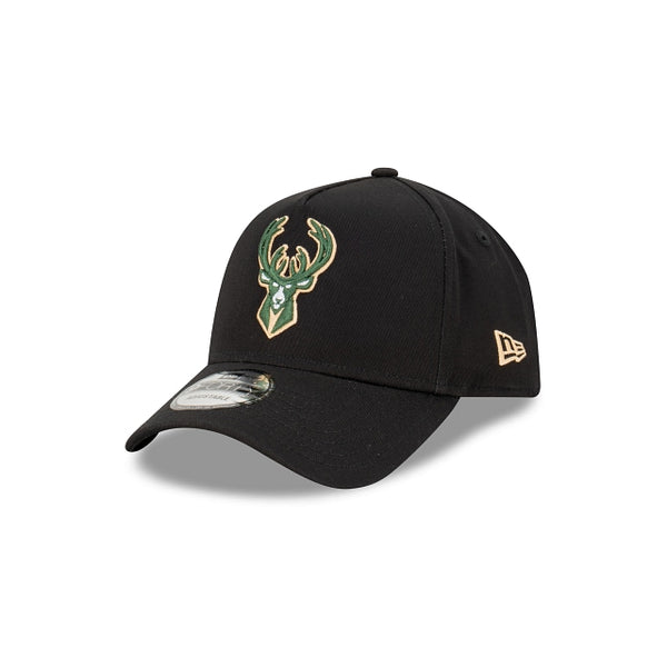 Milwaukee Bucks New Era Snapback Hat Cap Black