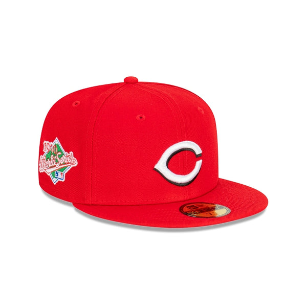 Cincinnati Reds 1990 World Series New Era 59Fifty Fitted Hats (Red Gray  Under Brim)