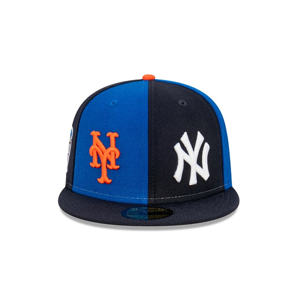 New York Yankees X Mets Split Crown Grey Bottom 59Fifty Side Patch Fitted