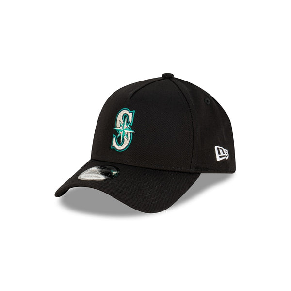 New Era 9FORTY A-Frame Seattle Mariners Snapback Hat - Light Blue